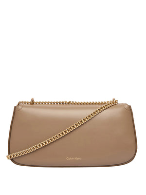 CALVIN ACC.1USCITA Borsa a Tracolla Calvin Klein Ck Convertible Chain Small - Beige