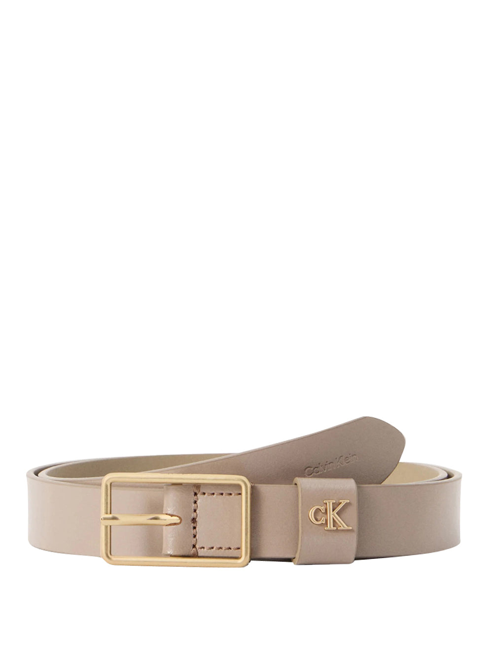 CALVIN ACC.1USCITA Cintura Calvin Klein Square Buckle 25mm Taupe