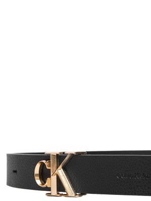 CALVIN ACC.1USCITA Cintura Calvin Klein Facet Bucket Pebble - Nero/Oro