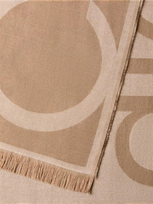 CALVIN ACC.1USCITA Stola Calvin Klein Oversize Logo Jacquard - Beige