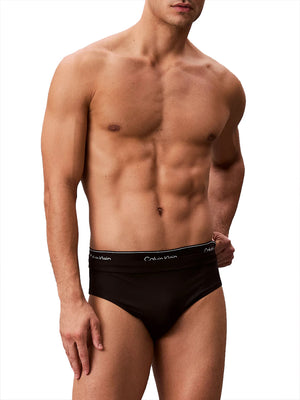 CALVIN BEACH Slip Da Bagno Calvin Beach Double Waistband - Nero