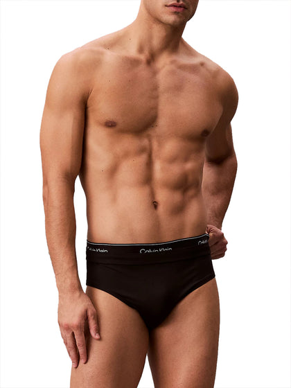 CALVIN BEACH Slip Da Bagno Calvin Beach Double Waistband - Nero