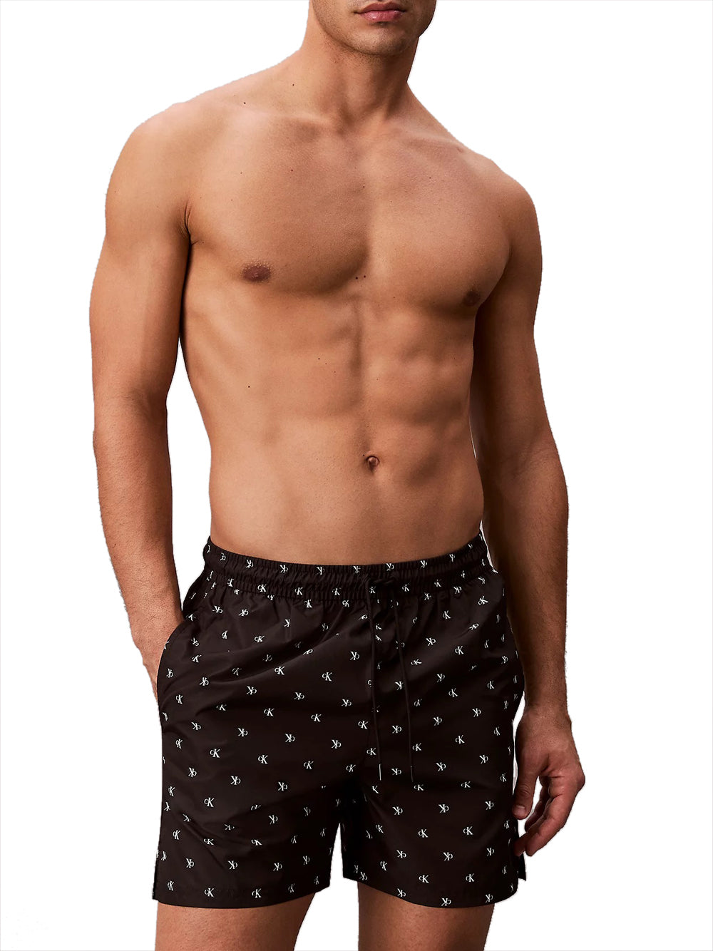 CALVIN BEACH Shorts Mare Calvin Beach All Over - Nero