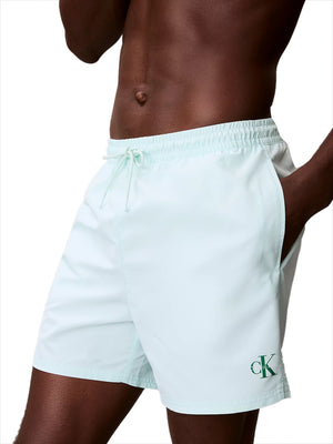 CALVIN BEACH Shorts Mare Calvin Beach Ck Monogram - Verde Acqua
