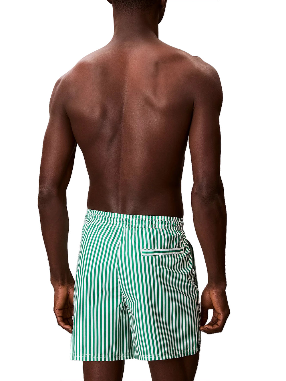 CALVIN BEACH Shorts Mare Calvin Beach Ck Monogram - Verde Bianco