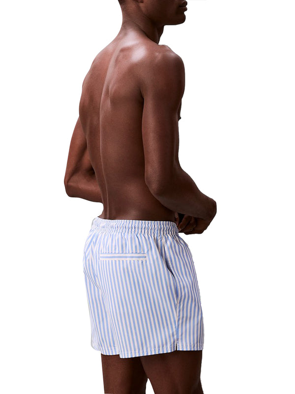 CALVIN BEACH Shorts Mare Calvin Beach Ck Monogram - Celeste