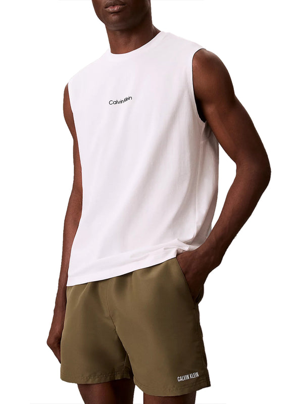 CALVIN BEACH Canotta Calvin Beach Coverups Icon Essentials - Bianco