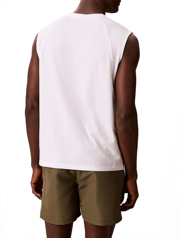 CALVIN BEACH Canotta Calvin Beach Coverups Icon Essentials - Bianco