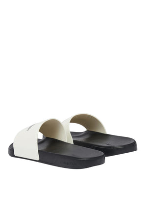 CALVIN CALZATURE 2USCITA Infradito Calvin Klein Chanclas Ess Slide Monobrand - Nero Bianco