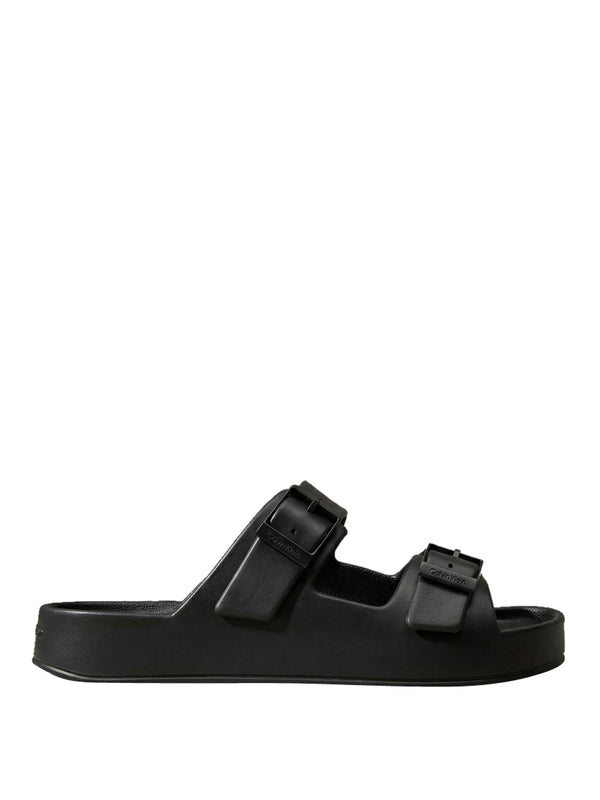 CALVIN CALZATURE 2USCITA Sandalo Calvin Klein Ergon Eva Double Bar - Nero