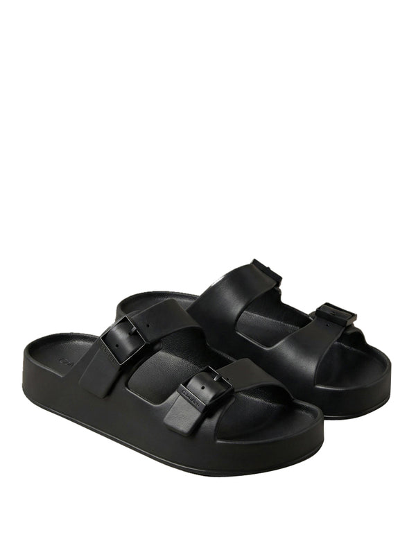 CALVIN CALZATURE 2USCITA Sandalo Calvin Klein Ergon Eva Double Bar - Nero