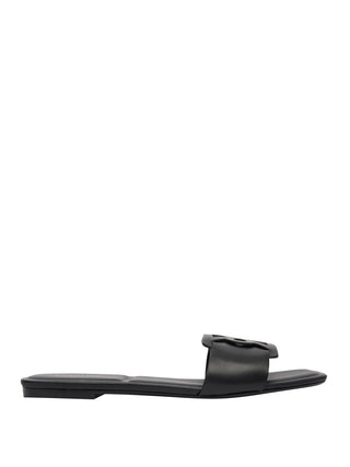 CALVIN CALZATURE 2USCITA Sandali Piatti Calvin Klein Emblem - Nero