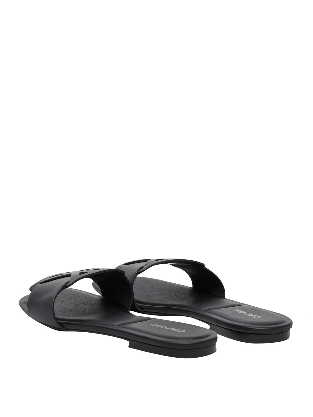 CALVIN CALZATURE 2USCITA Sandali Piatti Calvin Klein Emblem - Nero
