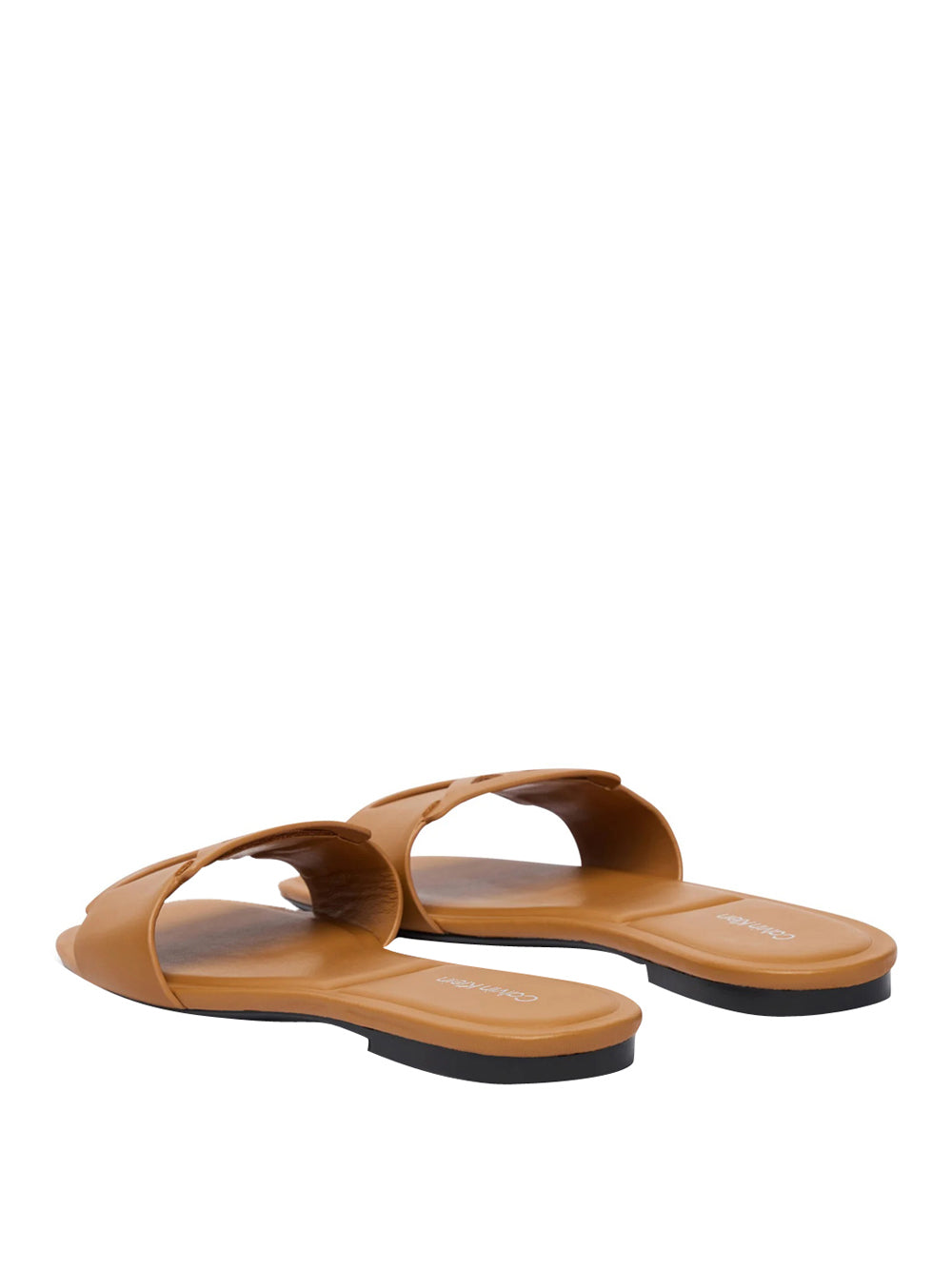 CALVIN CALZATURE 2USCITA Sandali Piatti Calvin Klein Emblem - Marrone