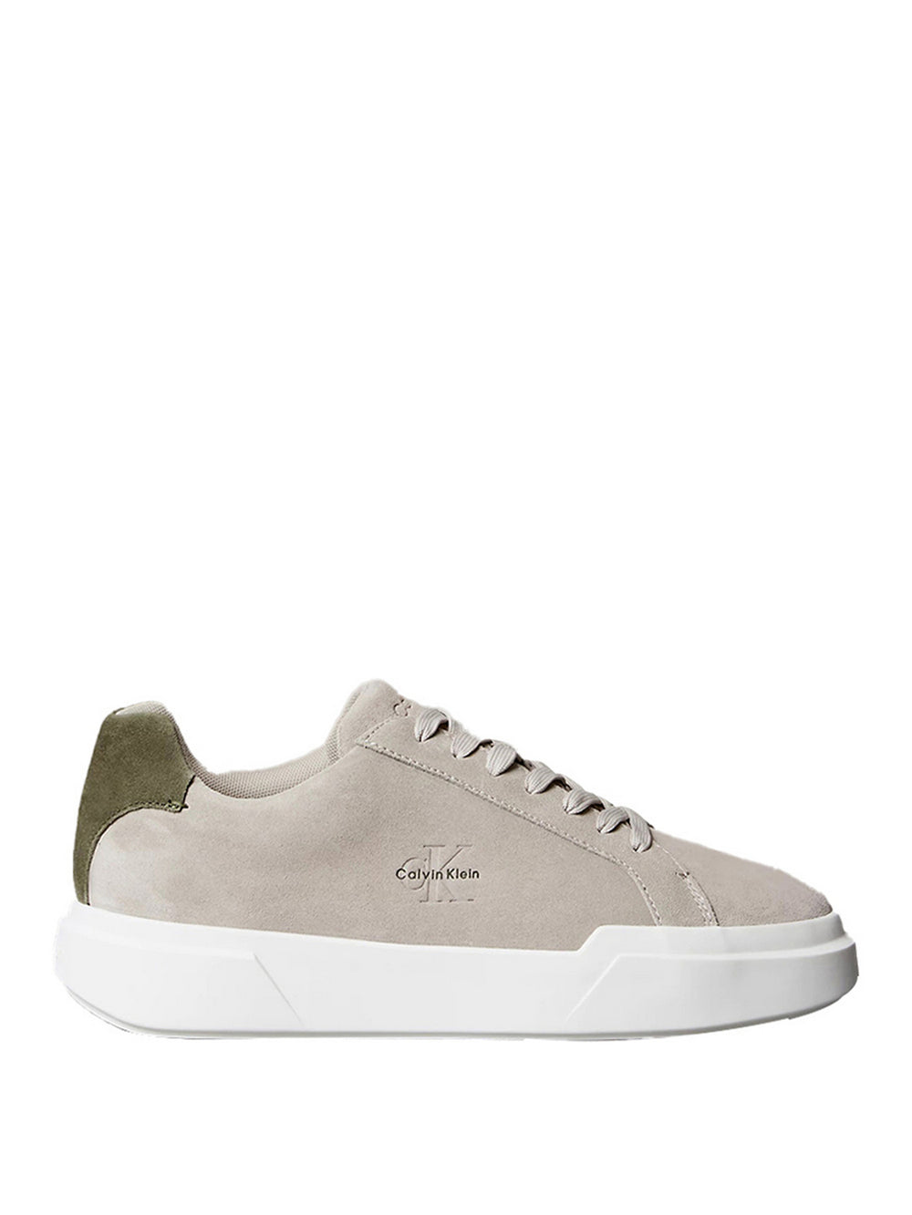 Calvin Klein Sneakers Chunky Cupsole Calvin Klein In Camoscio Con Logo - Tortora