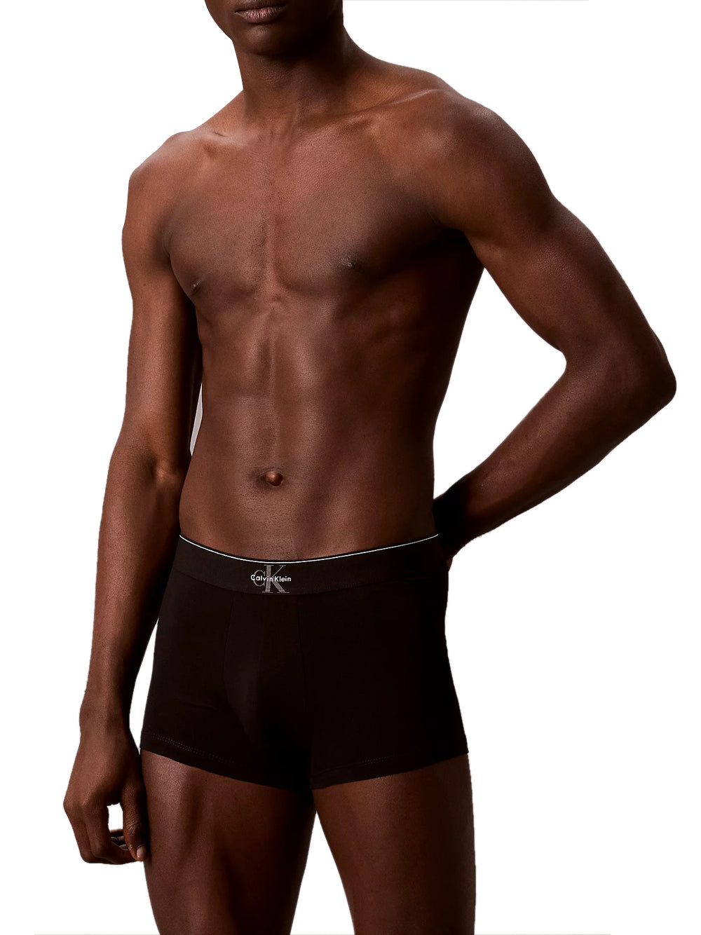 CALVIN UNDERWEAR Boxer Corti Calvin Klein Graphic Monogram Cotton Stretch - Nero