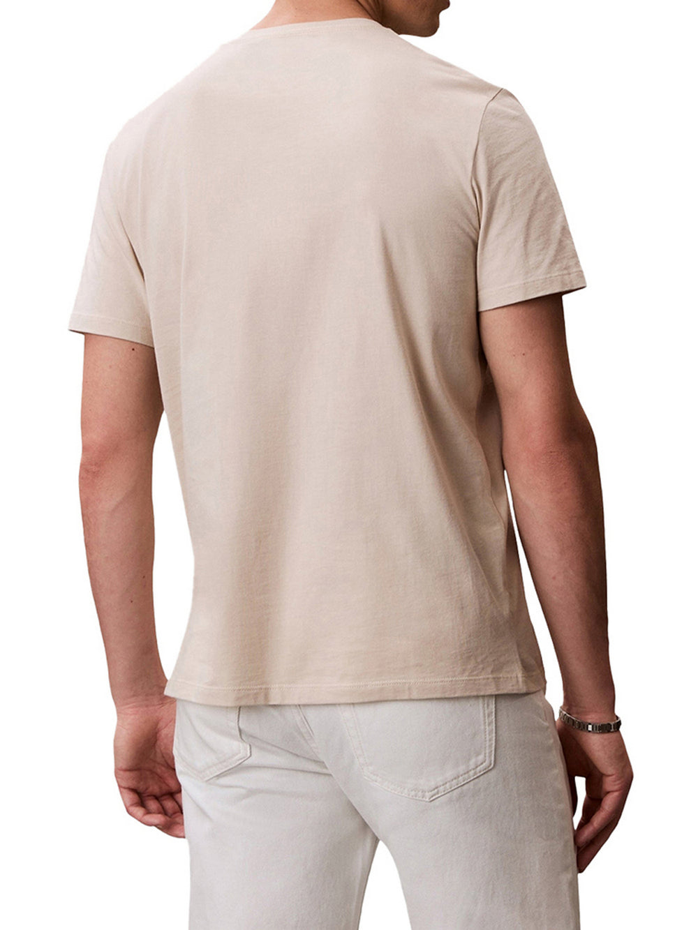 Calvin Klein T-Shirt Calvin Klein Con Monogramma Logo - Beige