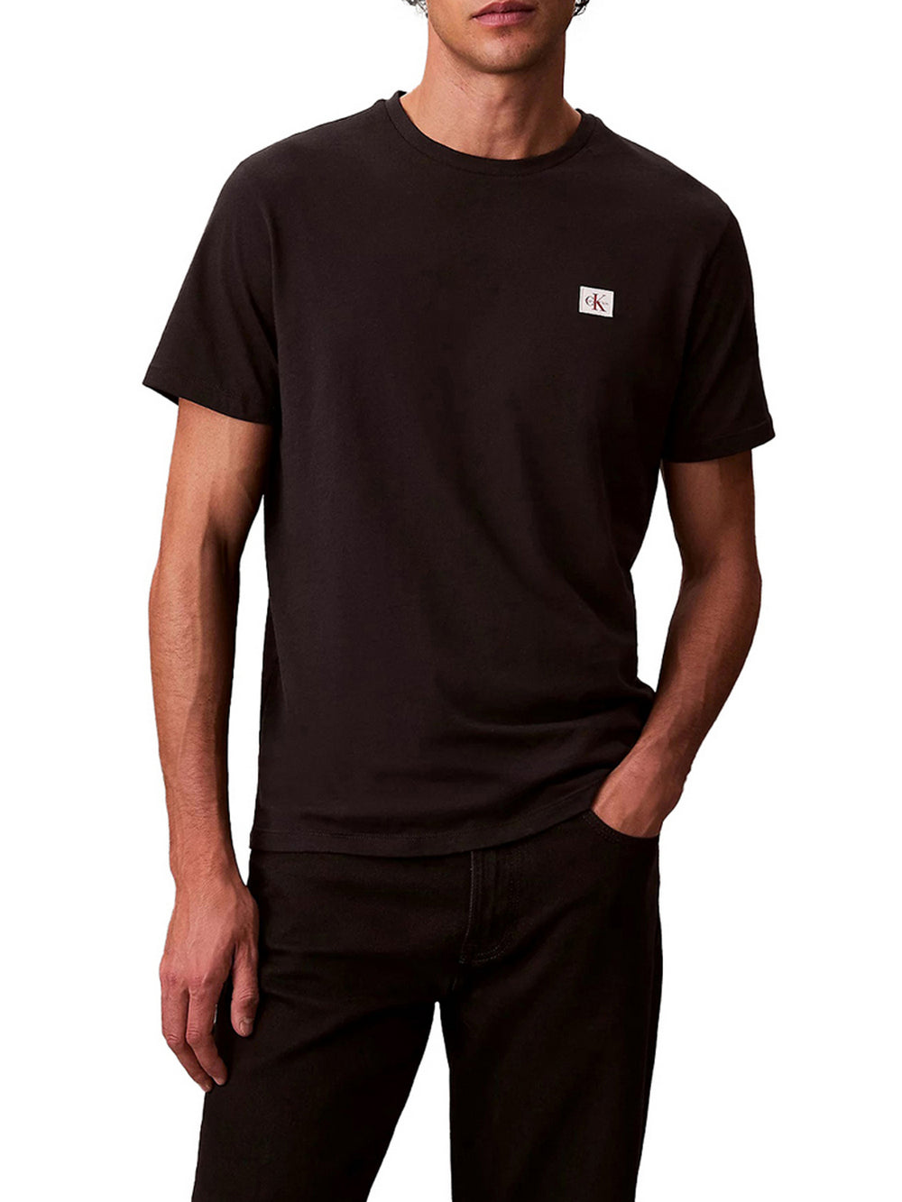 Calvin Klein T-Shirt Calvin Klein Ss Badge 30s Jersey Classic Tee - Nero