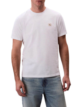 Calvin Klein T-Shirt Calvin Klein Ss Badge 30s Jersey Classic Tee - Bianco