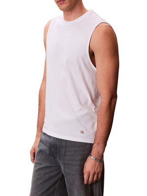 Calvin Klein Canotta Calvin Klein In Cotone Muscle - Bianco