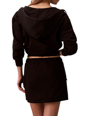 CALVIN2 2USCITA Gonna Cargo Calvin Klein In Spugna Di Cotone - Nero