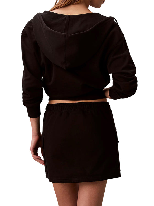 CALVIN2 2USCITA Gonna Cargo Calvin Klein In Spugna Di Cotone - Nero