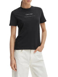 CALVIN2 2USCITA T-Shirt Calvin Klein Logo Frontale Nero