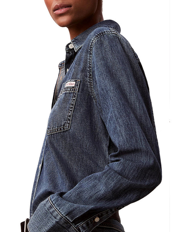 Calvin Klein Camicia In Denim Calvin Klein - Dark Denim