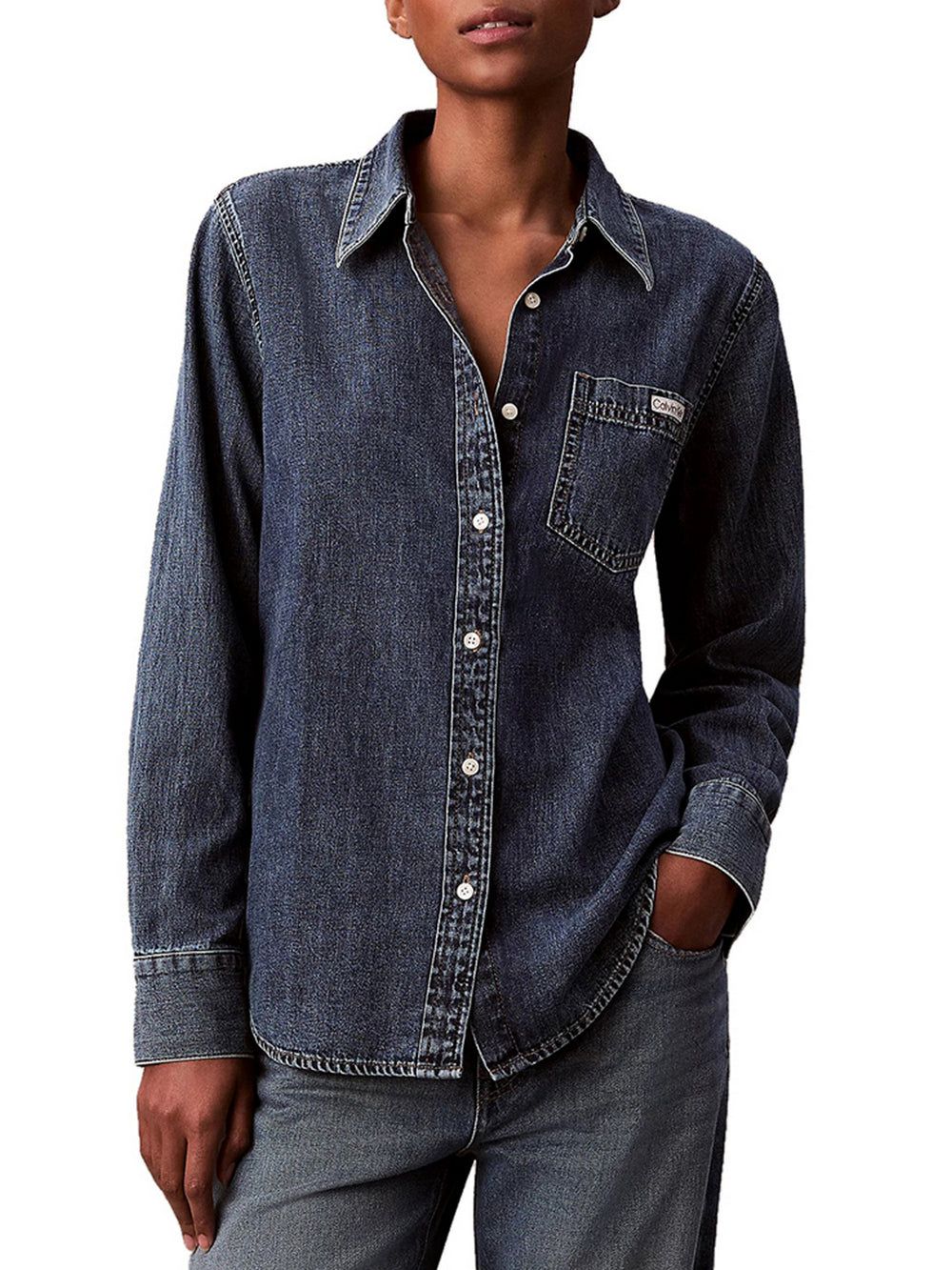 Calvin Klein Camicia In Denim Calvin Klein - Dark Denim