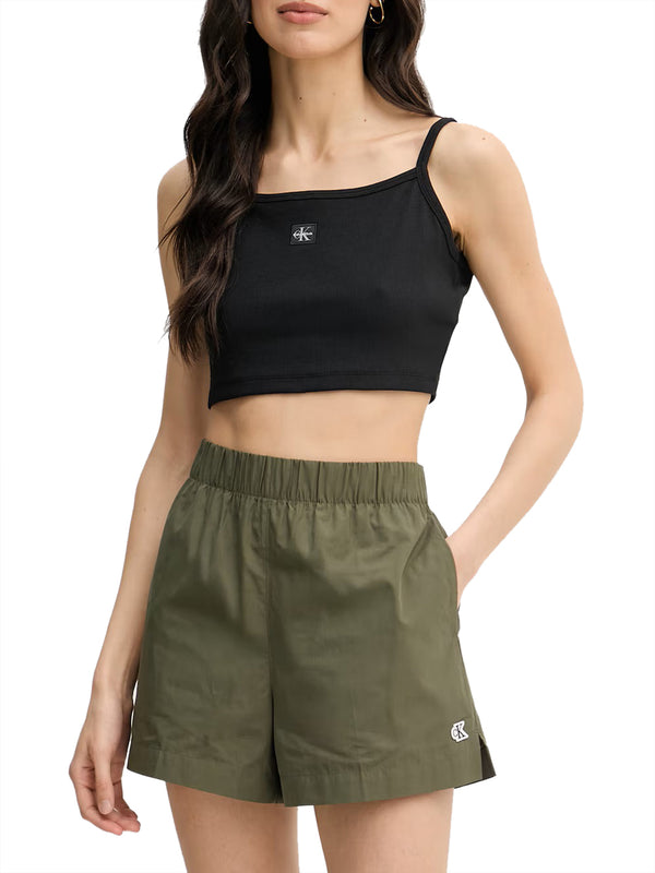 CALVIN2 2USCITA Top Calvin Klein Woven Label 2x2 Baby - Nero