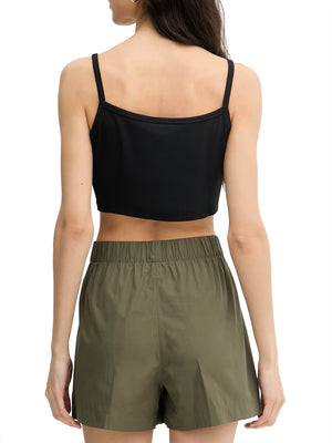 CALVIN2 2USCITA Top Calvin Klein Woven Label 2x2 Baby - Nero