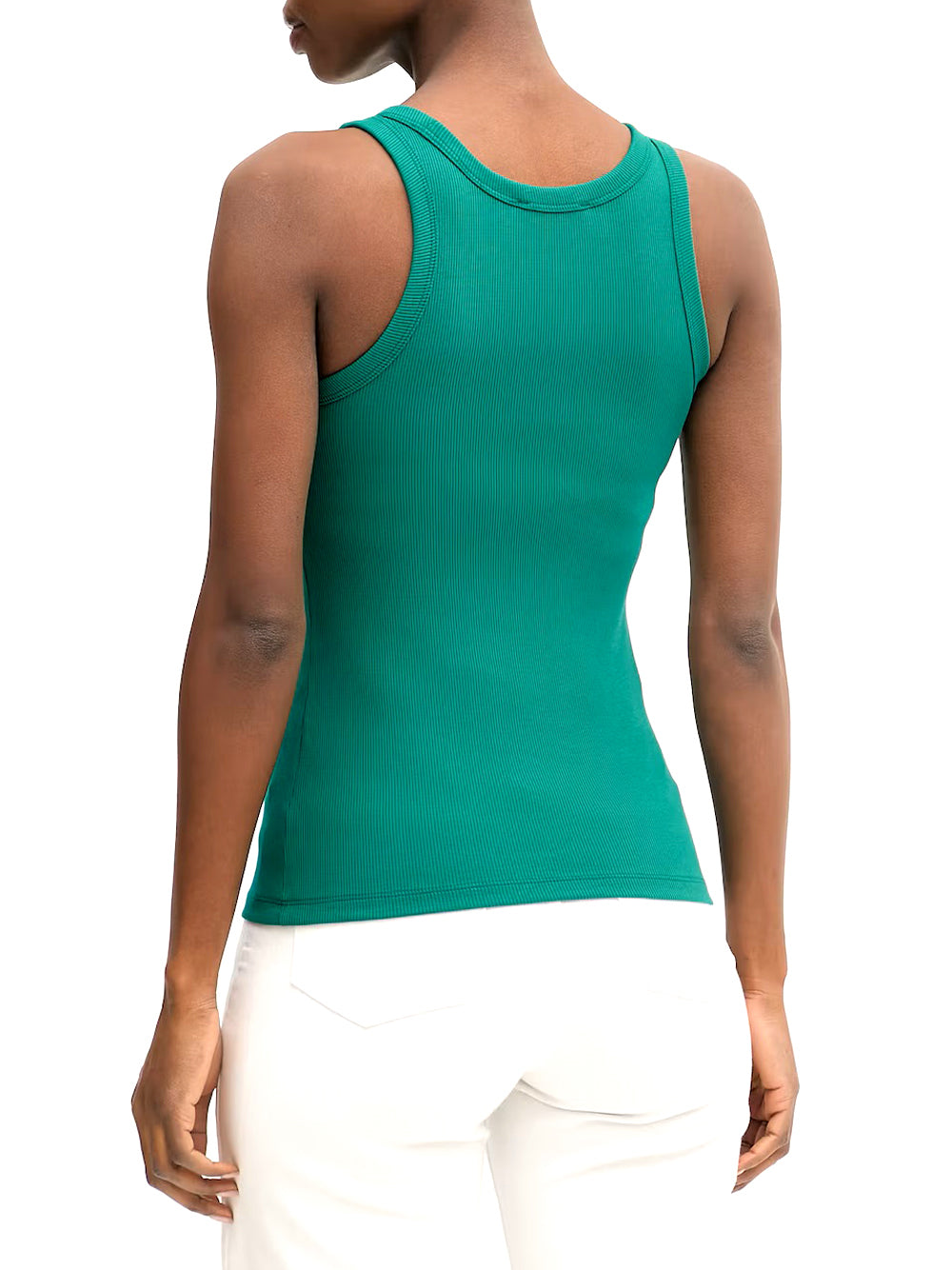 CALVIN2 2USCITA Canotta Calvin Klein In Cotone A Costine Slim - Verde