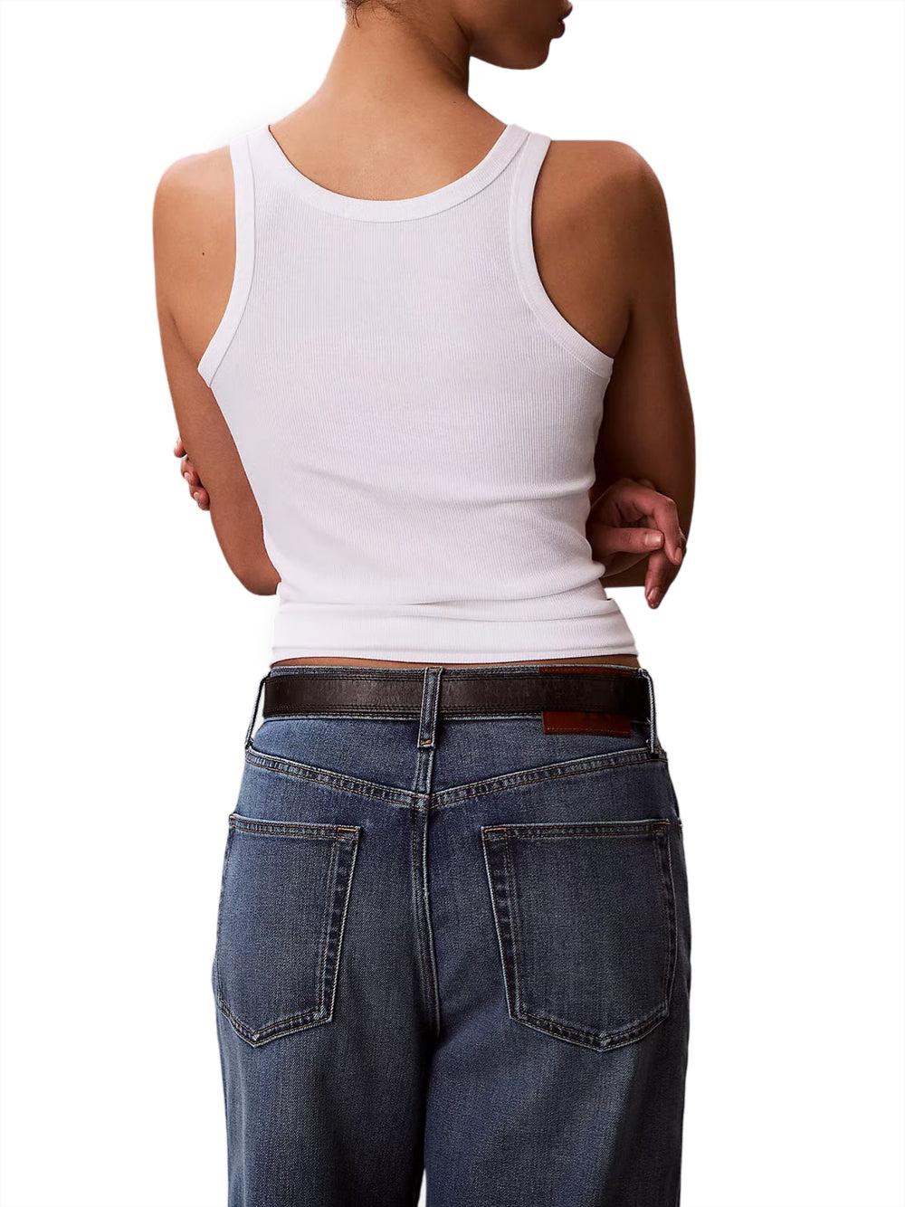 CALVIN2 2USCITA Canotta Calvin Klein Contour 2X2 Rib Grap White