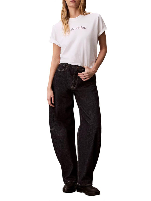 CALVIN2 2USCITA T-Shirt Calvin Klein Ss Graphic Boxy Tee - Bianco