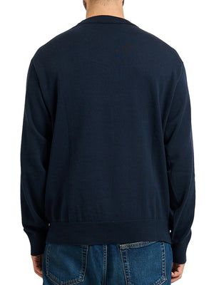 Calvin Klein Maglione Calvin Klein Con Monogramma Cotton Relaxed - Blu