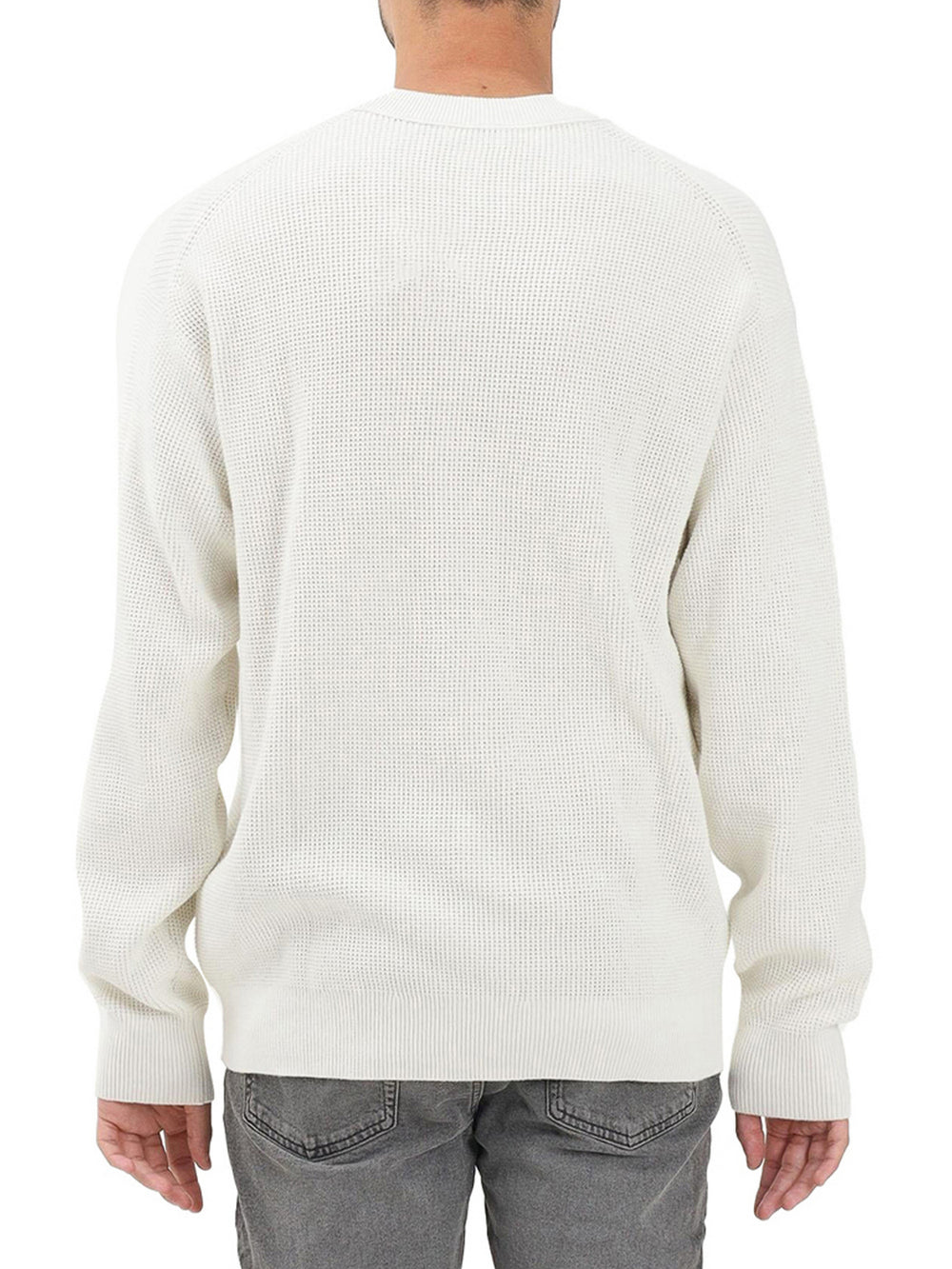 Calvin Klein Maglione Calvin Klein Cotton Waffle - Avorio