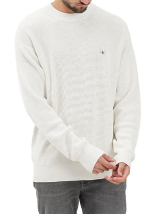 Calvin Klein Maglione Calvin Klein Cotton Waffle - Avorio
