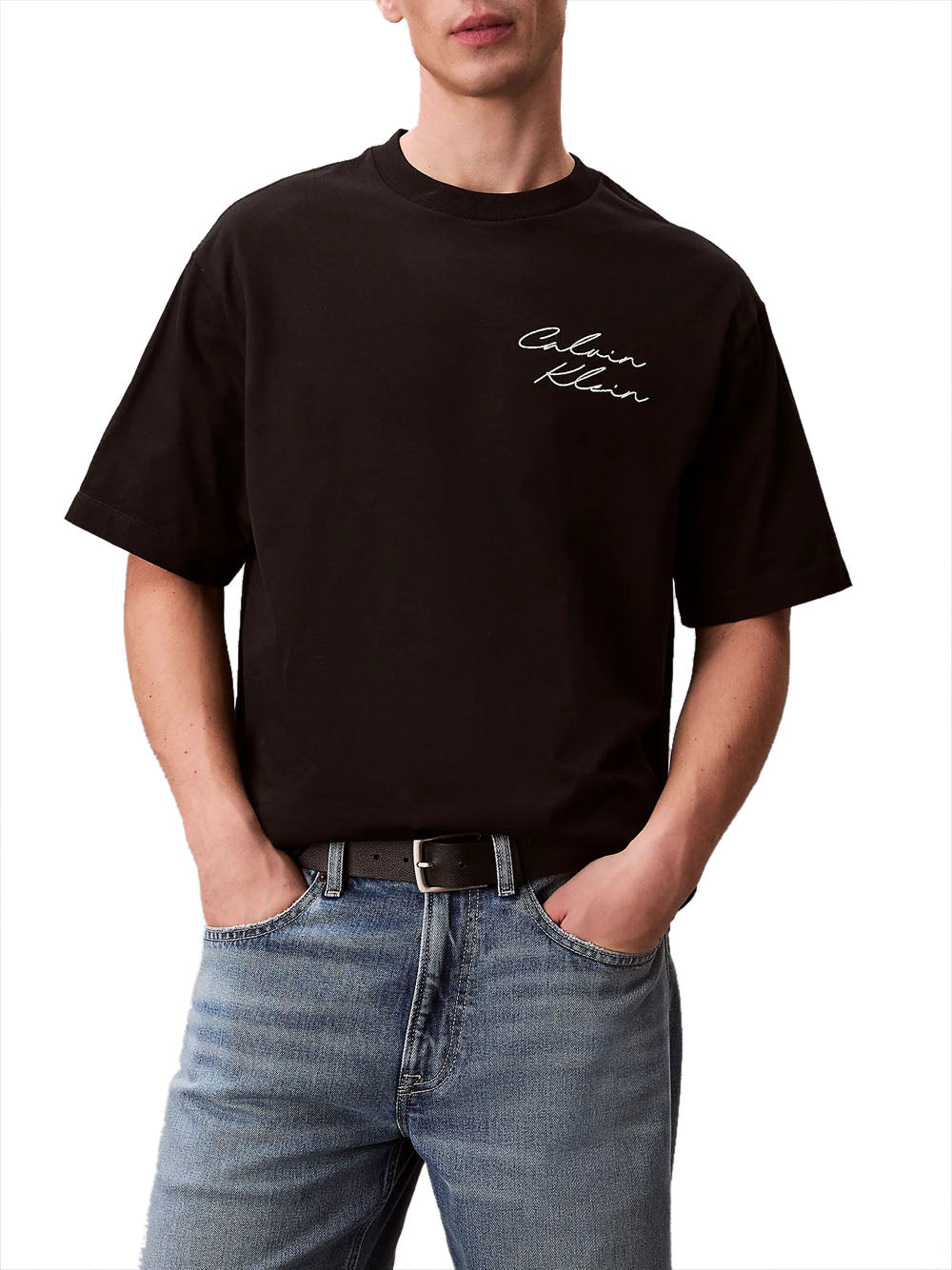 CALVIN2 2USCITA Calvin Klein T-Shirt 16S April Graphic Relaxed - Nero