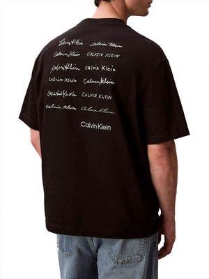 CALVIN2 2USCITA Calvin Klein T-Shirt 16S April Graphic Relaxed - Nero