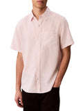 CALVIN2 2USCITA Camicia Calvin Klein Ss Solid Causal Line- Rosa