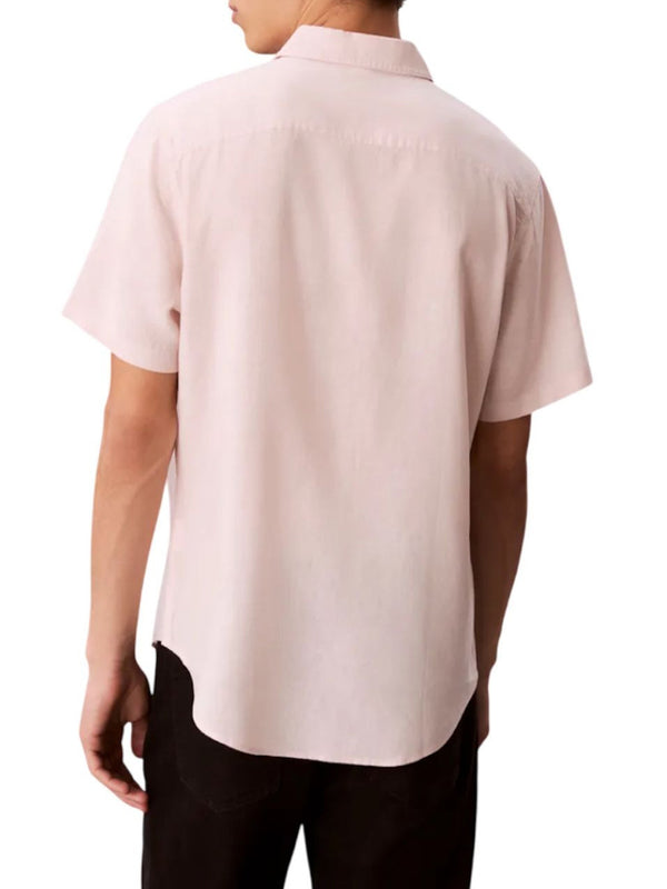 CALVIN2 2USCITA Camicia Calvin Klein Ss Solid Causal Line- Rosa