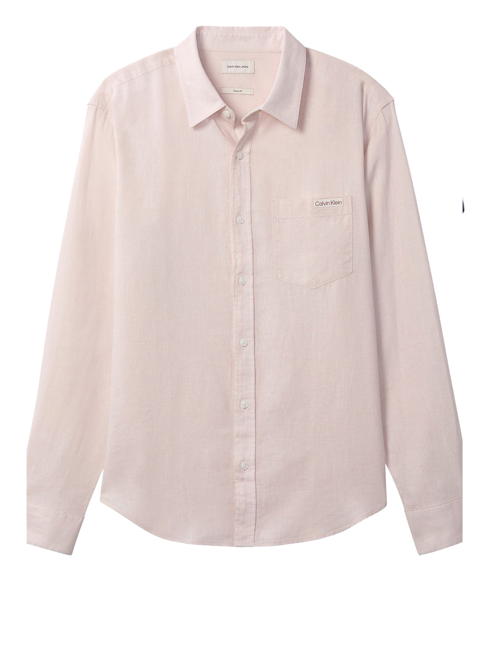 CALVIN2 2USCITA Camicia Calvin Klein In Tinta Unita - Pesca