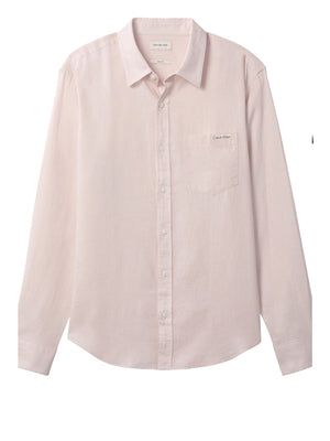 CALVIN2 2USCITA Camicia Calvin Klein In Tinta Unita - Pesca