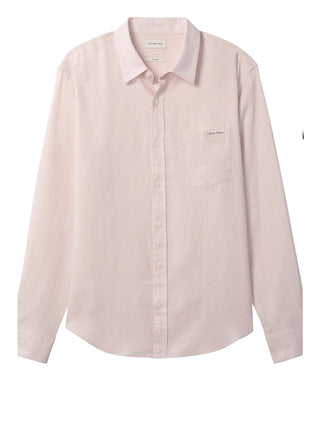 CALVIN2 2USCITA Camicia Calvin Klein In Tinta Unita - Pesca