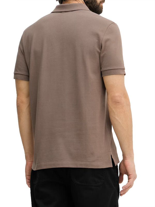 CALVIN2 2USCITA Polo Calvin Klein In Piqué Di Cotone Con Colletto Aperto Marrone