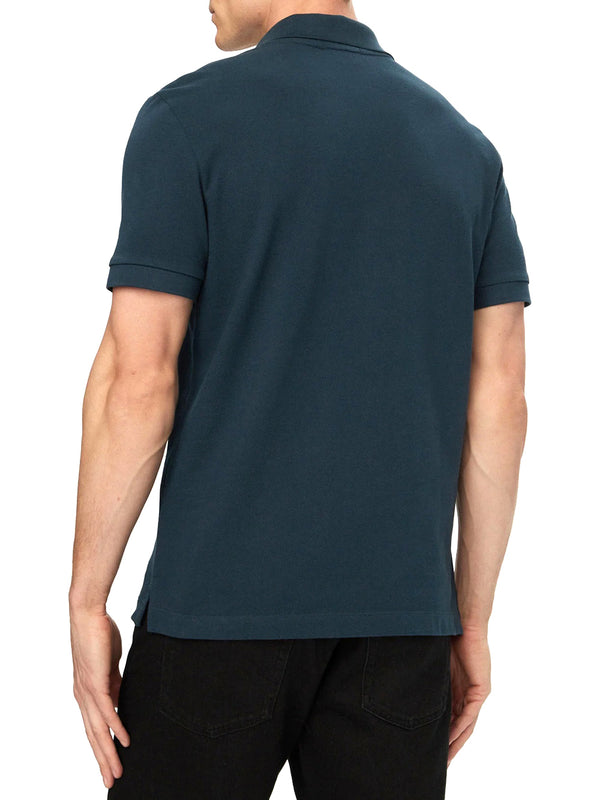 CALVIN2 2USCITA Polo Calvin Klein In Piqué Di Cotone Con Colletto Aperto Navy