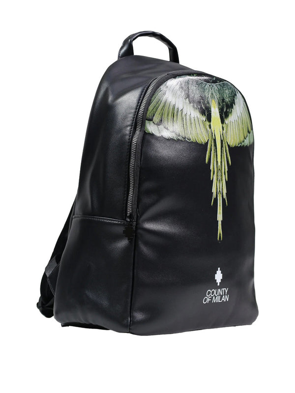 COUNTY OF MILAN Zaino Marcelo Burlon Printed - Nero/Giallo