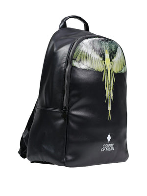 Marcelo Burlon Zaino Marcelo Burlon Printed - Nero/Giallo