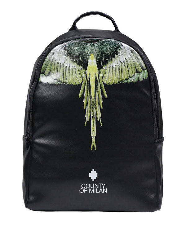 Marcelo Burlon Zaino Marcelo Burlon Printed - Nero/Giallo