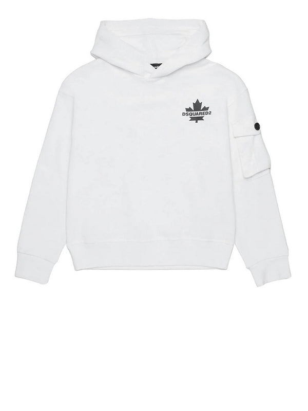 Dsquared Felpa Dsquared2 Maple Leaf - Bianco